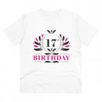 Generic Men's PC Cotton 17th Birthday Printed T Shirt (Color: White, Thread Count: 180GSM)