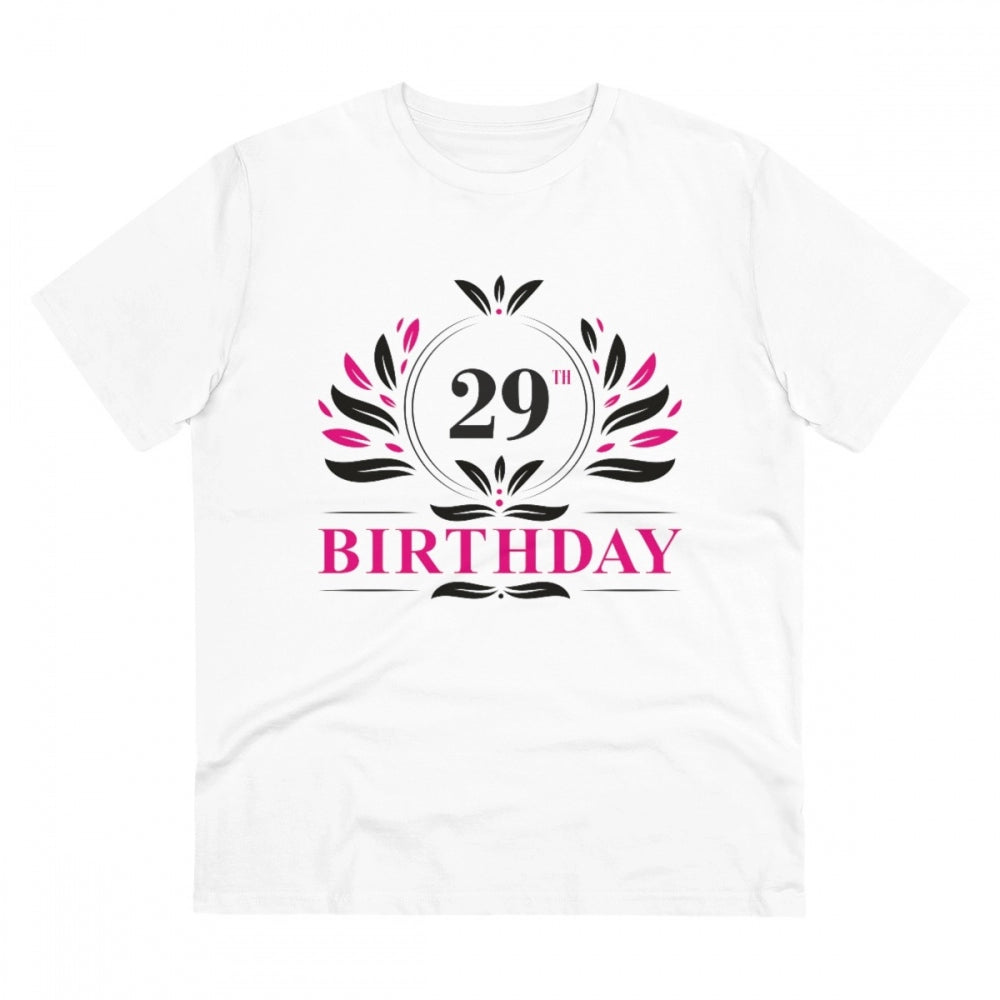 Generic Men's PC Cotton 29th Birthday Printed T Shirt (Color: White, Thread Count: 180GSM) Main image