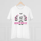 Generic Men's PC Cotton 42nd Birthday Printed T Shirt (Color: White, Thread Count: 180GSM)