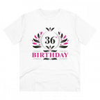 Generic Men's PC Cotton 36th Birthday Printed T Shirt (Color: White, Thread Count: 180GSM)