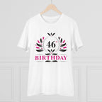 Generic Men's PC Cotton 46th Birthday Printed T Shirt (Color: White, Thread Count: 180GSM)