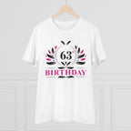 Generic Men's PC Cotton 63rd Birthday Printed T Shirt (Color: White, Thread Count: 180GSM)