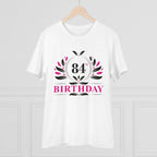 Generic Men's PC Cotton 84th Birthday Printed T Shirt (Color: White, Thread Count: 180GSM)