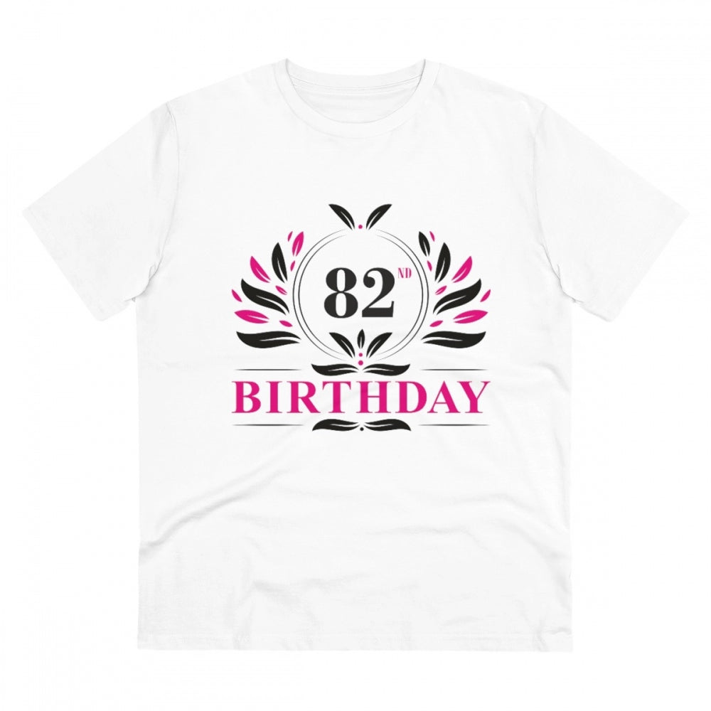 Generic Men's PC Cotton 82nd Birthday Printed T Shirt (Color: White, Thread Count: 180GSM) Main image