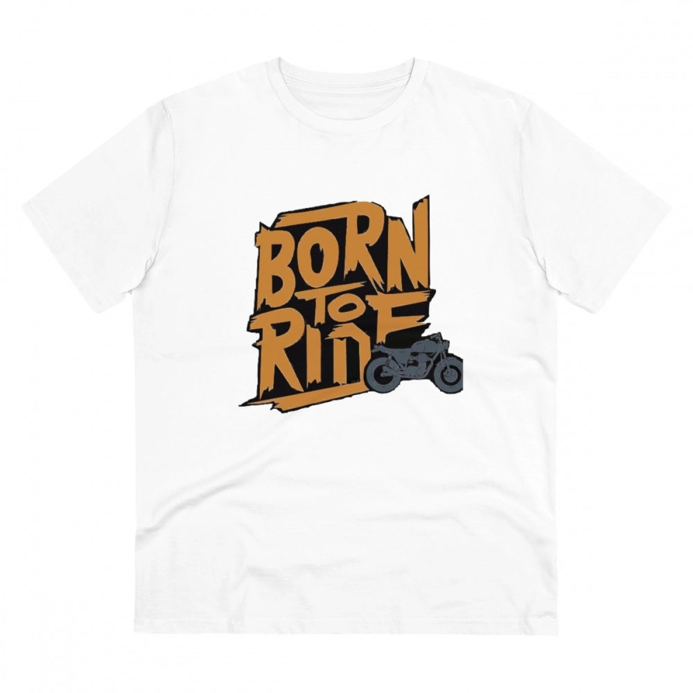 Generic Men's PC Cotton Explore The Unseen Printed T Shirt (Color: White, Thread Count: 180GSM) Main image