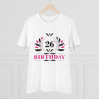 Generic Men's PC Cotton 26th Birthday Printed T Shirt (Color: White, Thread Count: 180GSM)