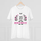 Generic Men's PC Cotton 25th Birthday Printed T Shirt (Color: White, Thread Count: 180GSM)