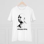 Generic Men's PC Cotton Sardar Patel Printed T Shirt (Color: White, Thread Count: 180GSM)