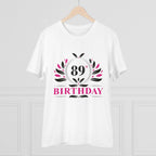 Generic Men's PC Cotton 89th Birthday Printed T Shirt (Color: White, Thread Count: 180GSM)