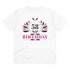 Generic Men's PC Cotton 58th Birthday Printed T Shirt (Color: White, Thread Count: 180GSM)