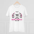 Generic Men's PC Cotton 98th Birthday Printed T Shirt (Color: White, Thread Count: 180GSM)