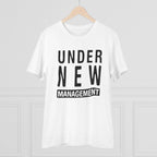 Generic Men's PC Cotton Under New Management Desing Printed T Shirt (Color: White, Thread Count: 180GSM)