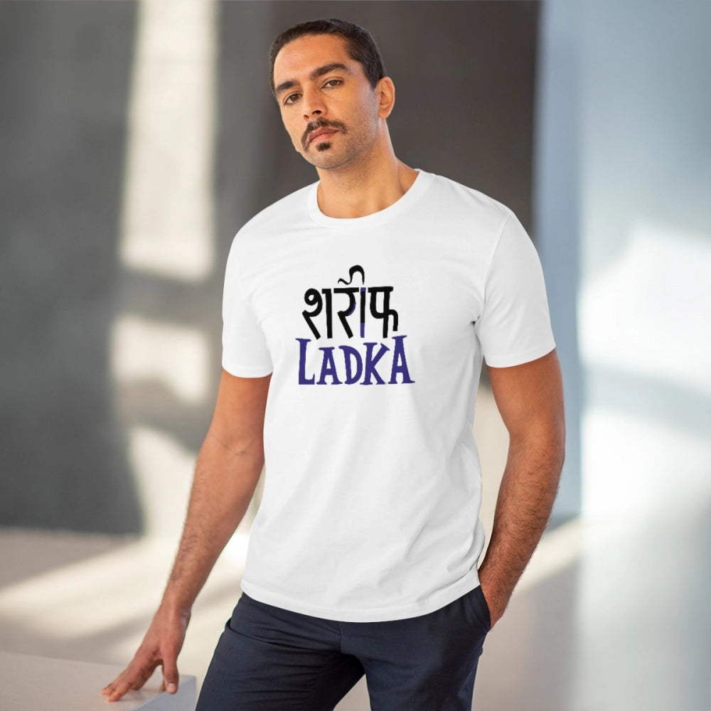 Generic Men's PC Cotton Sarif Ladka Printed T Shirt (Color: White, Thread Count: 180GSM) Secondary image
