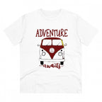 Generic Men's PC Cotton Explore The Unseen Printed T Shirt (Color: White, Thread Count: 180GSM)