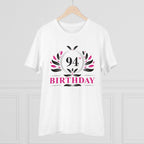 Generic Men's PC Cotton 94th Birthday Printed T Shirt (Color: White, Thread Count: 180GSM)