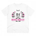 Generic Men's PC Cotton 84th Birthday Printed T Shirt (Color: White, Thread Count: 180GSM)