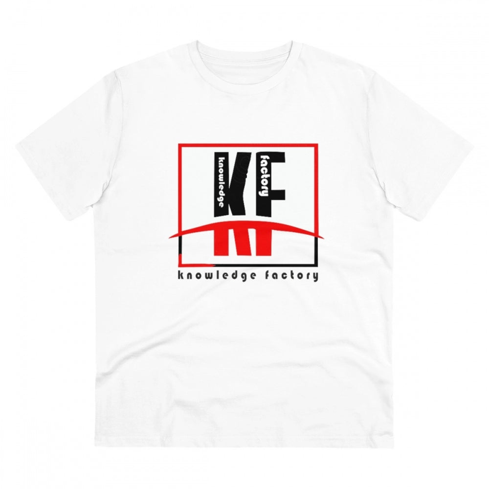 Generic Men's PC Cotton Knowledge Factory Printed T Shirt (Color: White, Thread Count: 180GSM) Main image