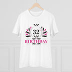 Generic Men's PC Cotton 32nd Birthday Printed T Shirt (Color: White, Thread Count: 180GSM)