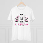 Generic Men's PC Cotton 31st Birthday Printed T Shirt (Color: White, Thread Count: 180GSM)