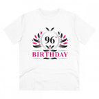 Generic Men's PC Cotton 96th Birthday Printed T Shirt (Color: White, Thread Count: 180GSM)