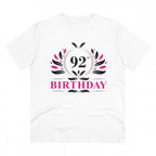 Generic Men's PC Cotton 92nd Birthday Printed T Shirt (Color: White, Thread Count: 180GSM)