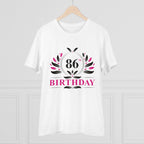 Generic Men's PC Cotton 86th Birthday Printed T Shirt (Color: White, Thread Count: 180GSM)