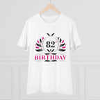 Generic Men's PC Cotton 82nd Birthday Printed T Shirt (Color: White, Thread Count: 180GSM)