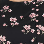 Generic Women's Maxi Black Dress (Color:Black, Material:Poly Crepe)