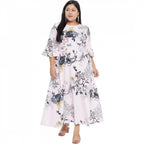 Generic Women's Fit And Flare White Dress (Color:White, Material:Polyester)