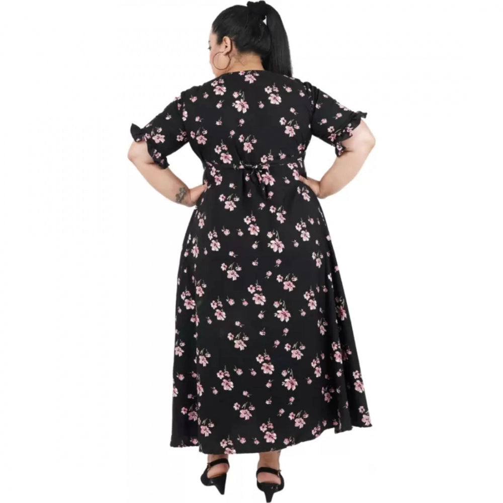 Generic Women's Maxi Black Dress (Color:Black, Material:Poly Crepe) Secondary image