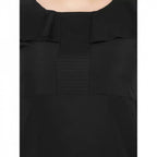 Generic Women's Fit And Flare Black Dress (Color:Black, Material:Polyester)