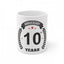 Generic Ceramic 10th Anniversary Printed Coffee Mug (Color: White, Capacity:330ml)