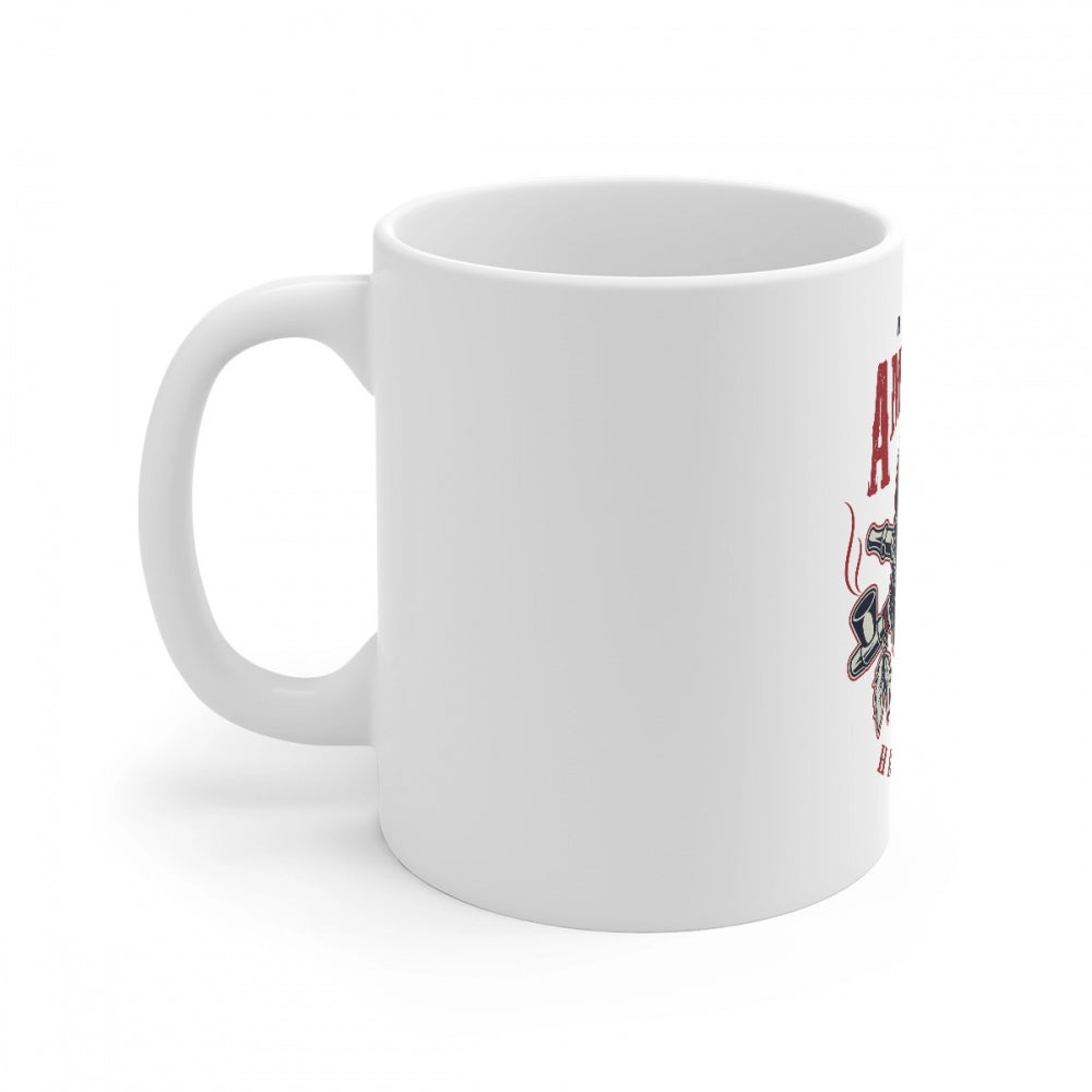 Generic Ceramic Gorila Desing Printed Coffee Mug (Color: White, Capacity:330ml) Secondary image