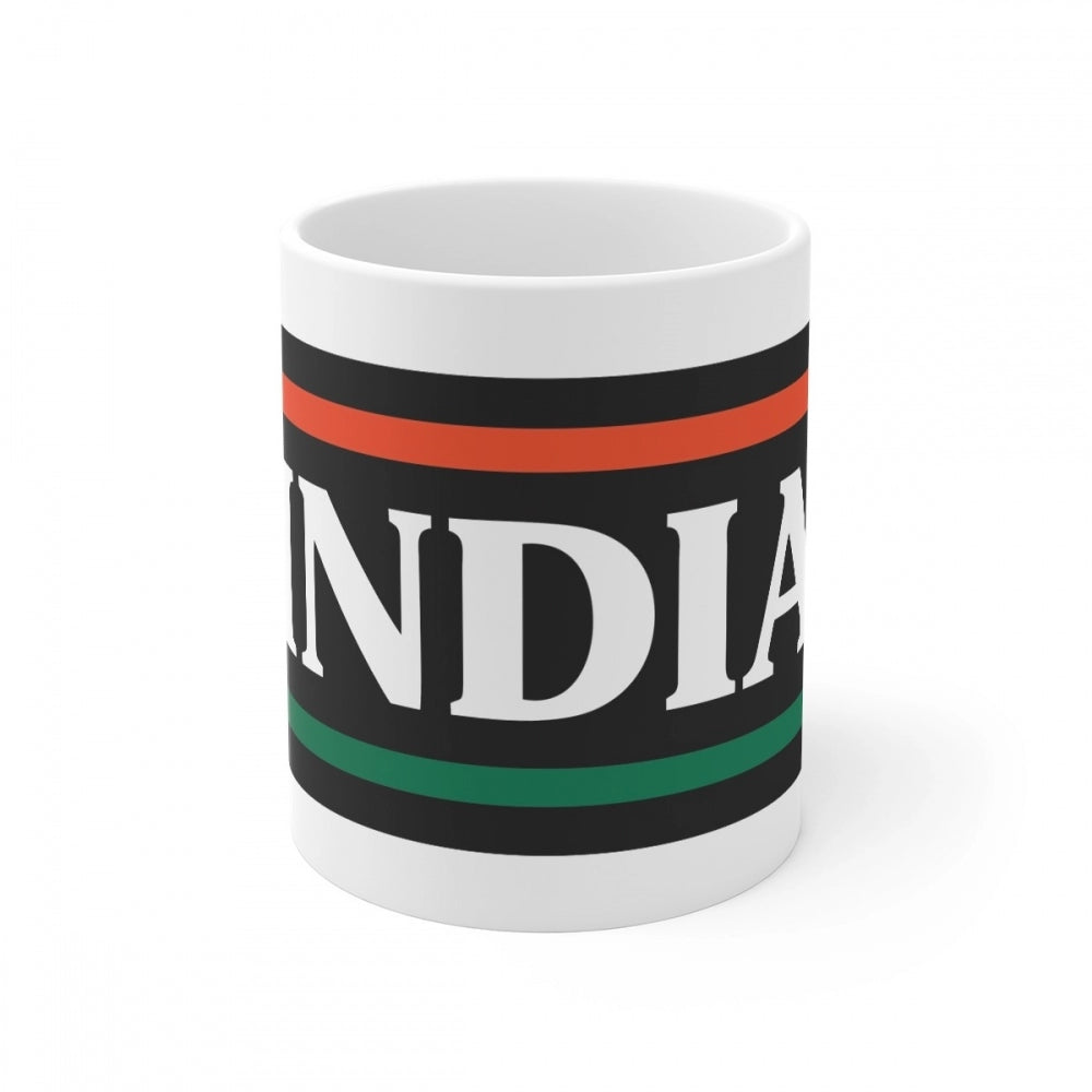 Generic Ceramic India Printed Coffee Mug (Color: White, Capacity:330ml) Main image