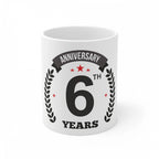 Generic Ceramic 6th Anniversary Printed Coffee Mug (Color: White, Capacity:330ml)