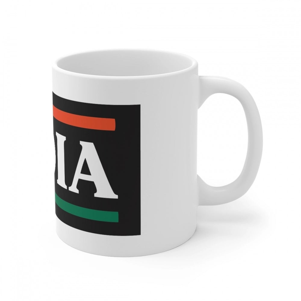 Generic Ceramic India Printed Coffee Mug (Color: White, Capacity:330ml) Secondary image