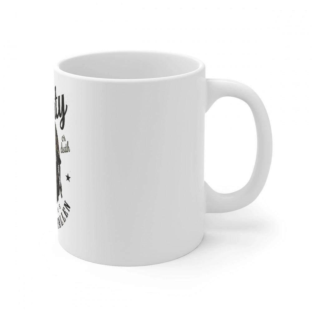 Generic Ceramic Gorila Desing Printed Coffee Mug (Color: White, Capacity:330ml) Secondary image