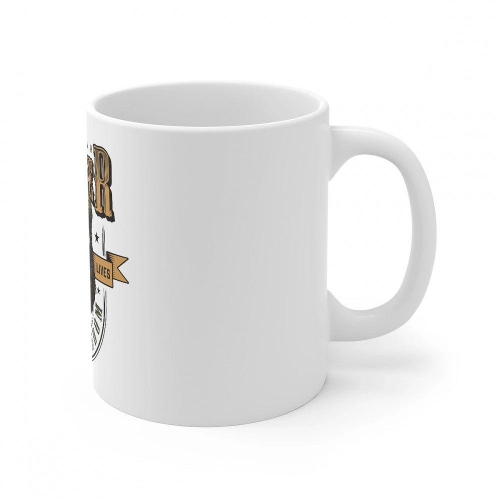 Generic Ceramic Gorila Desing Printed Coffee Mug (Color: White, Capacity:330ml) Secondary image