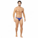 Generic Men's Cotton Spandex Hip Cut Briefs Underwear (Blue)