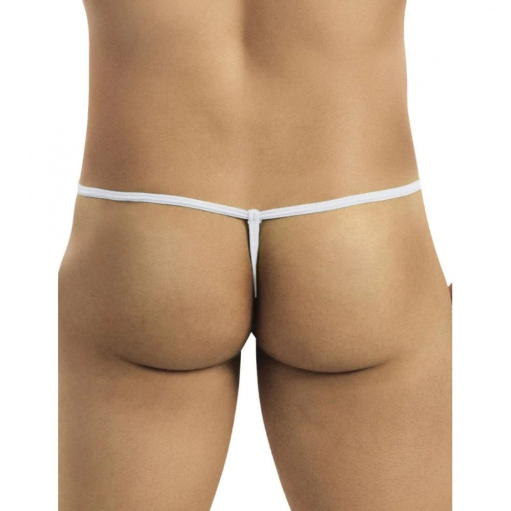 Generic Men's Cotton Spandex G String Pouch Underwear Underwear (White) Secondary image