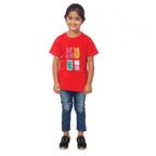 Generic Girls Cotton Cat Half Sleeve TShirt (Red)