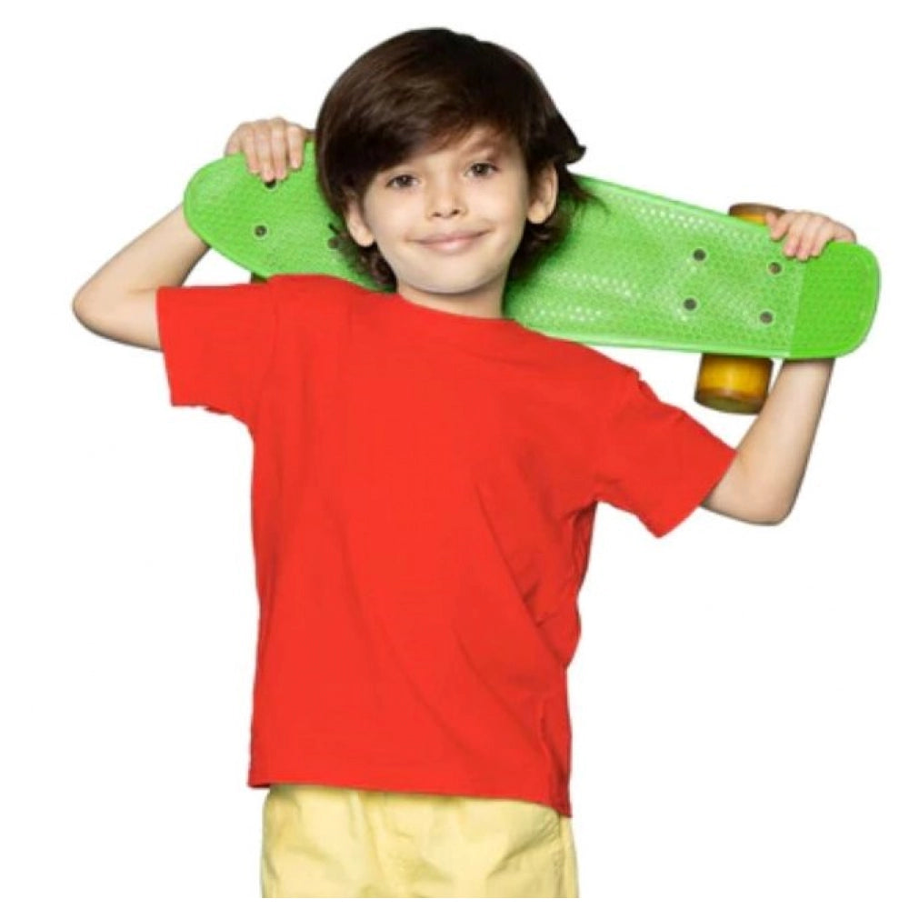 Generic Boys Cotton Plain Half Sleeve TShirt (Red) Secondary image