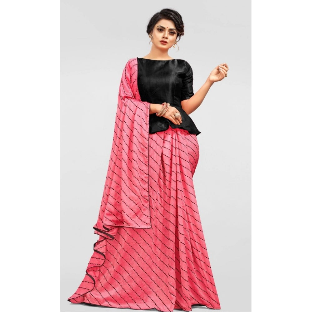 Generic Women's Vichitra Saree with Blouse (Gajari, 5-6 Mtrs) Secondary image