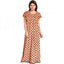 Generic Women's Cotton Printed Maxi Nighty (Peach)