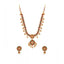 Generic Women's Elegent Brass Kempu Chain Jewellery Set (Multi Color, Free Size)