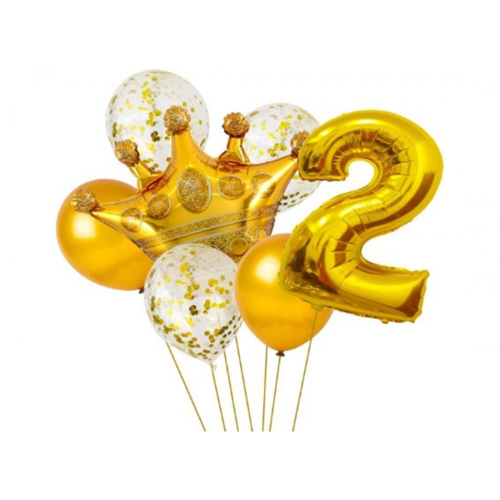 Generic 2Nd Birthday Decoration Items For Boys Or Girls (Golden) Main image