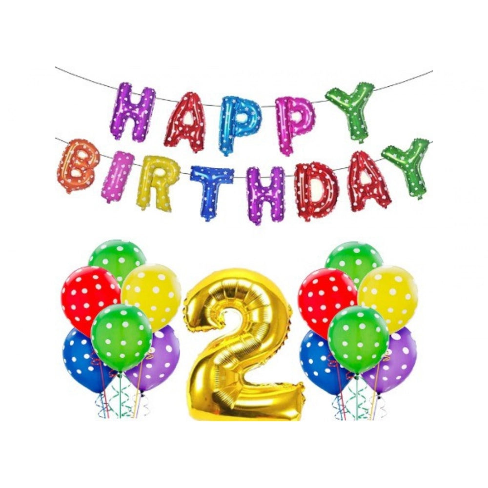 Generic 2Nd Birthday Decoration Items For Boys Or Girls (Multicolor) Main image