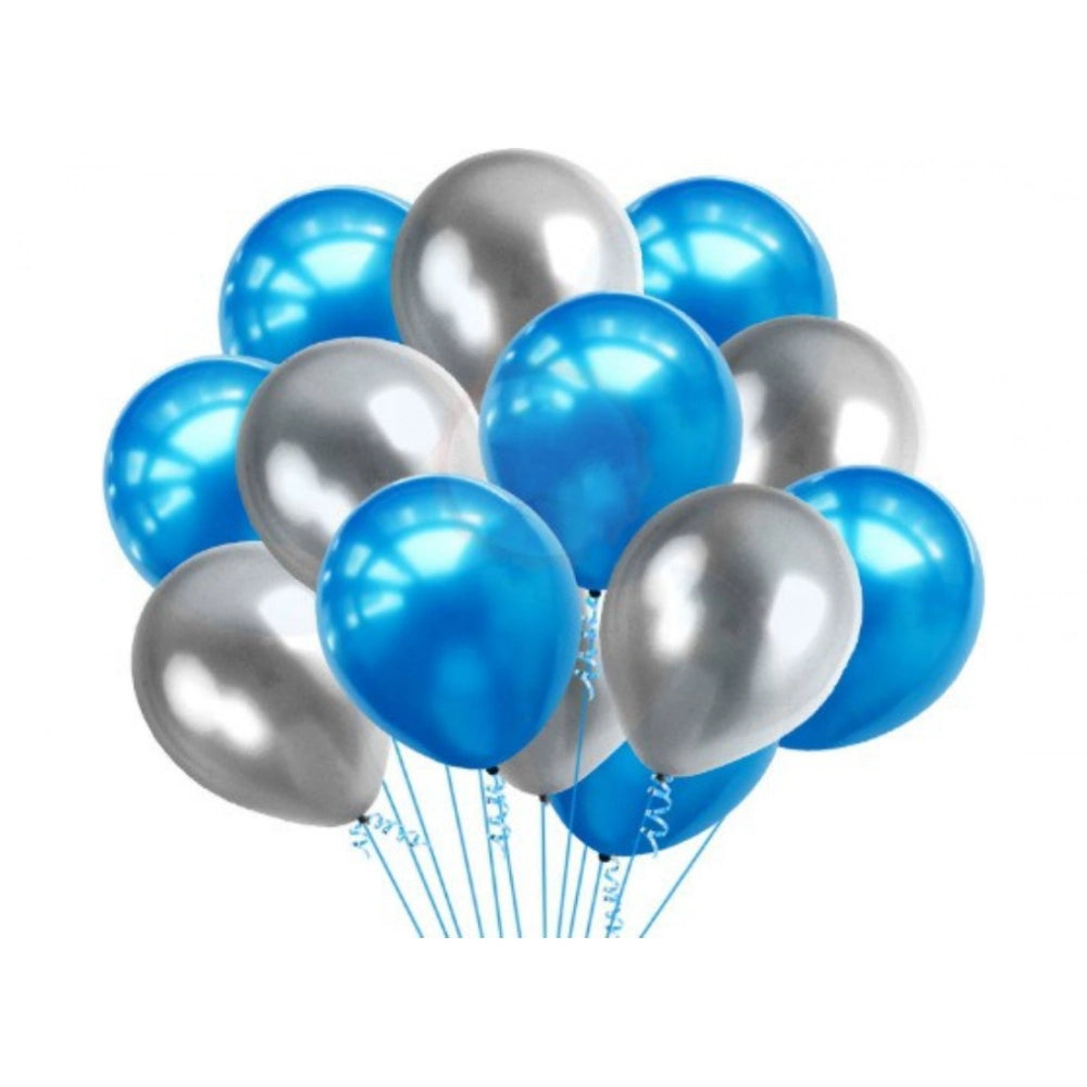 Generic 5Th Happy Birthday Decoration Combo With Foil And Star Balloons (Blue, Silver) Secondary image