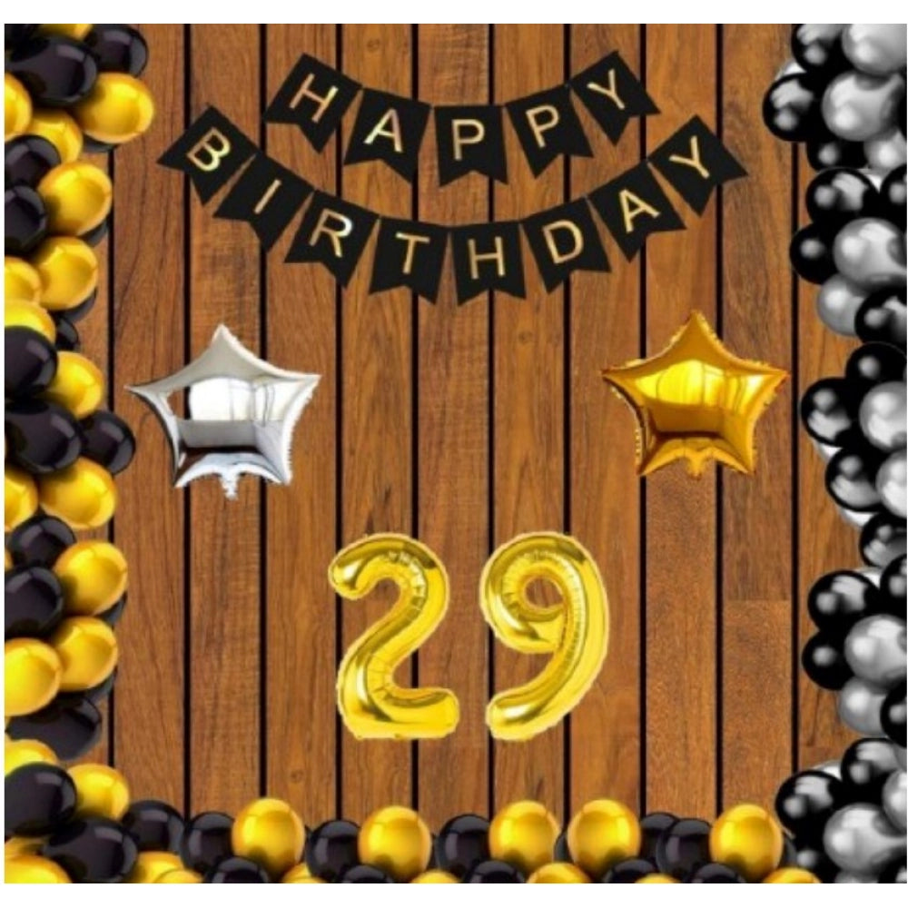 Generic 29 No Gold Foil Balloons Set With Metallic Balloons Star Foil Balloons (Multicolor) Main image