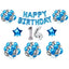Generic 14Th Happy Birthday Decoration Combo With Foil And Star Balloons (Blue, Silver)